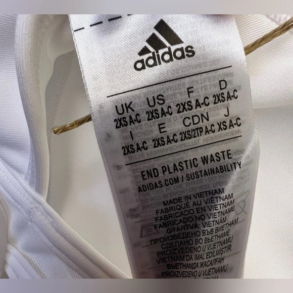 adidas Women's Training Light Support Good Level Bra padded White XXS C - Picture 8 of 9